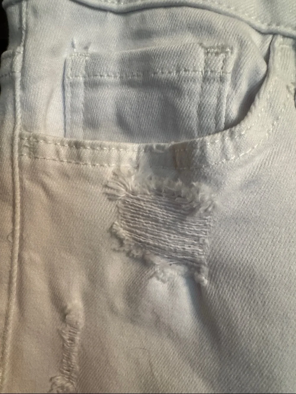 Flying Monkey White Distressed Flare Jeans - Picture 4 of 10